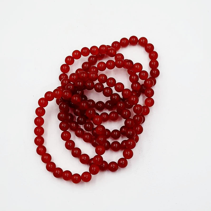 Carnelian Bead Bracelet 8mm - Elevated Metaphysical