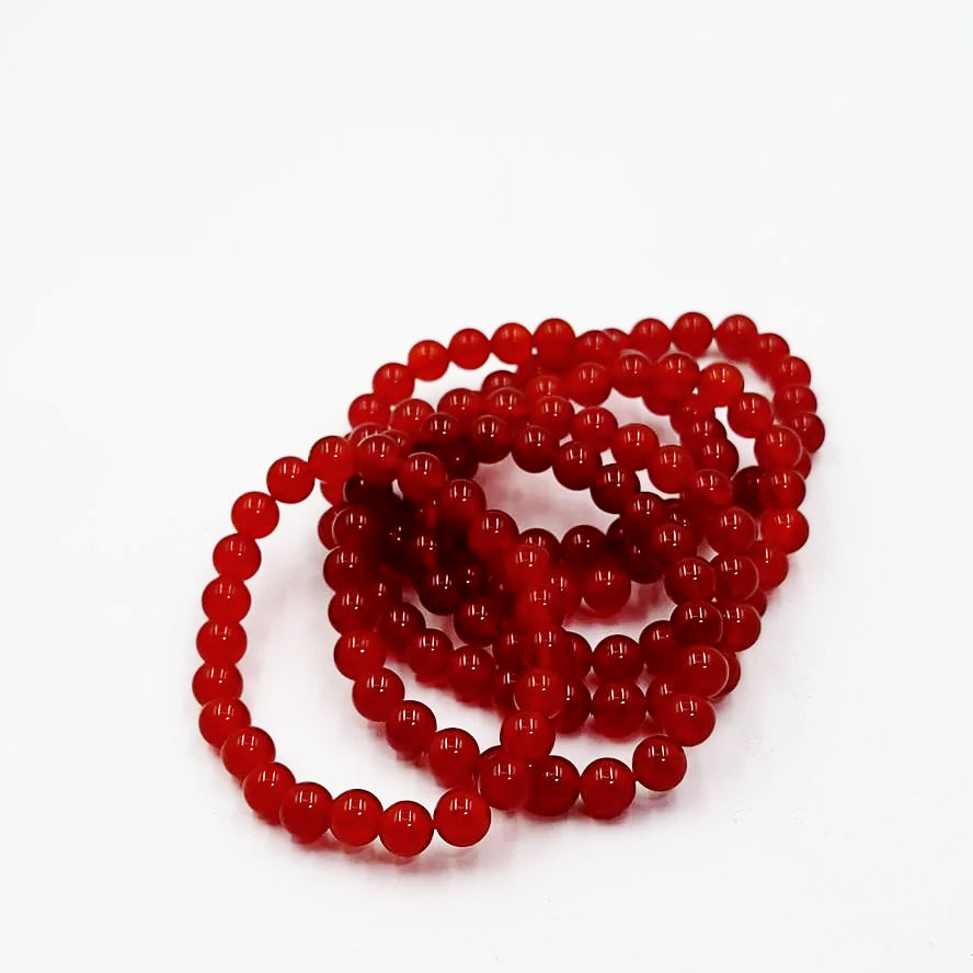 Carnelian Bead Bracelet 8mm - Elevated Metaphysical