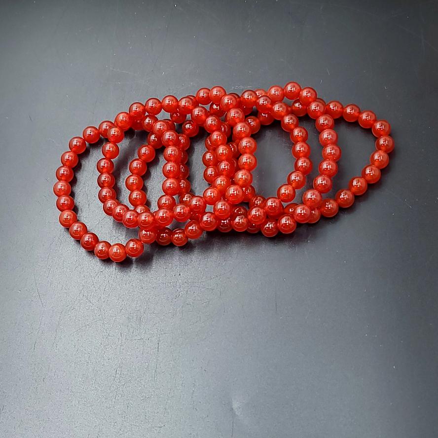 Carnelian Bead Bracelet 8mm - Elevated Metaphysical