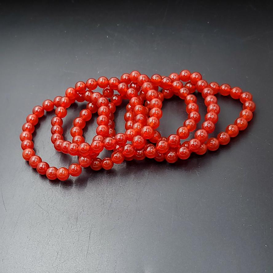 Carnelian Bead Bracelet 8mm - Elevated Metaphysical