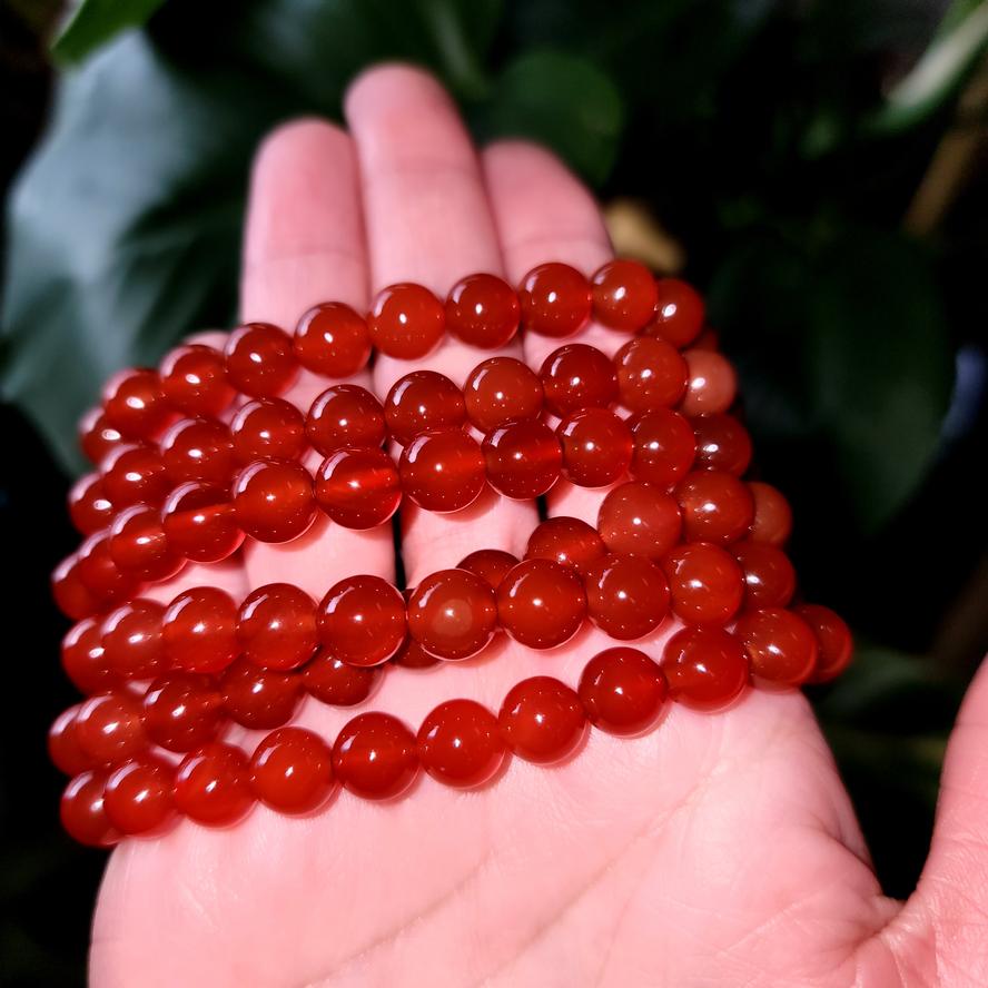 Carnelian Bead Bracelet 8mm - Elevated Metaphysical