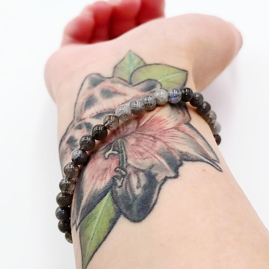 Labradorite Bead Bracelet 6mm - Elevated Metaphysical