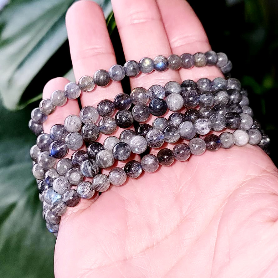 Labradorite Bead Bracelet 6mm - Elevated Metaphysical