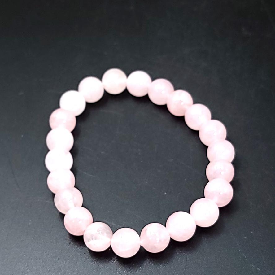 Rose Quartz Bead Bracelet 8mm