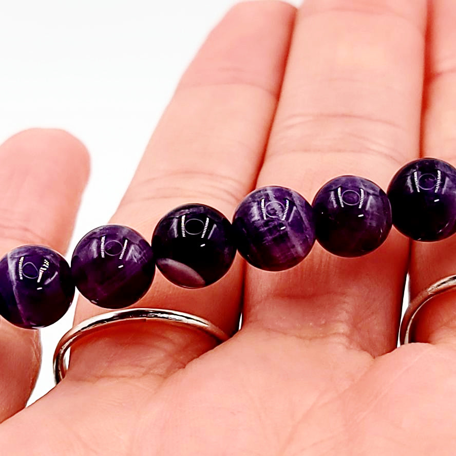 Amethyst Bead Bracelet 8mm - Elevated Metaphysical