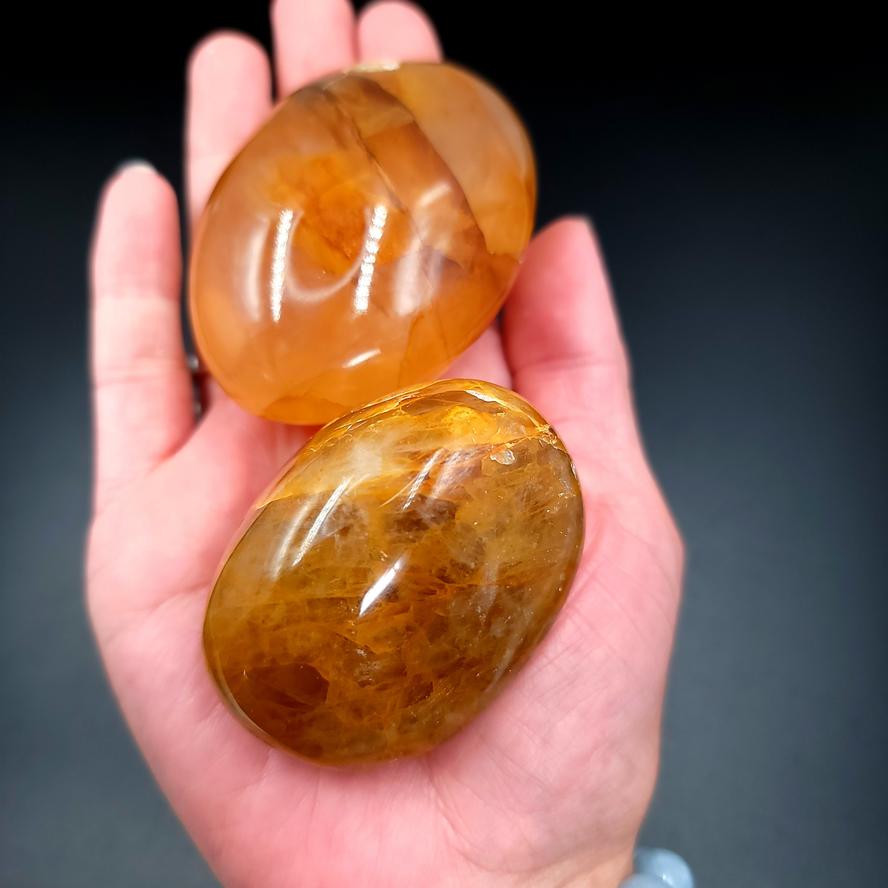 Golden Healer Palm Stone Gallet - Elevated Metaphysical