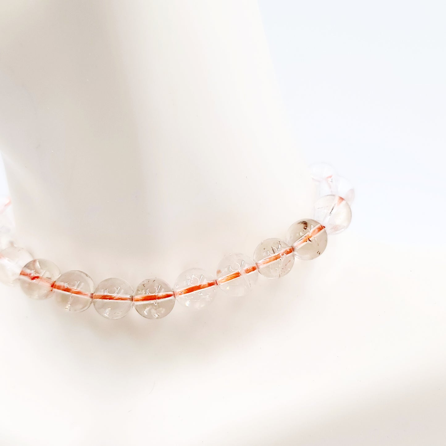 Rutilated Quartz Bead Bracelet 8mm - Elevated Metaphysical
