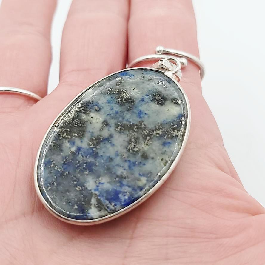 Lapis Lazuli Pendant Sterling Silver - Elevated Metaphysical