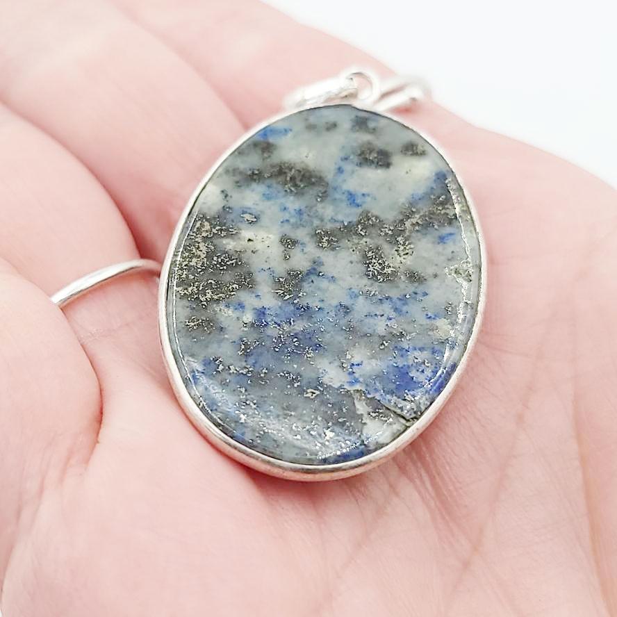 Lapis Lazuli Pendant Sterling Silver - Elevated Metaphysical