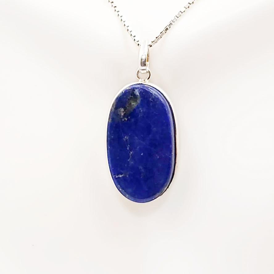 Lapis Lazuli Pendant Sterling Silver - Elevated Metaphysical