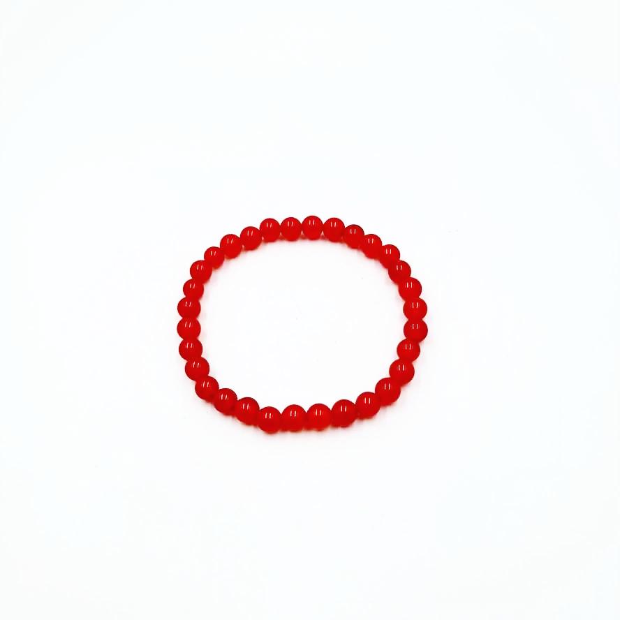 Carnelian Bead Bracelet 6mm