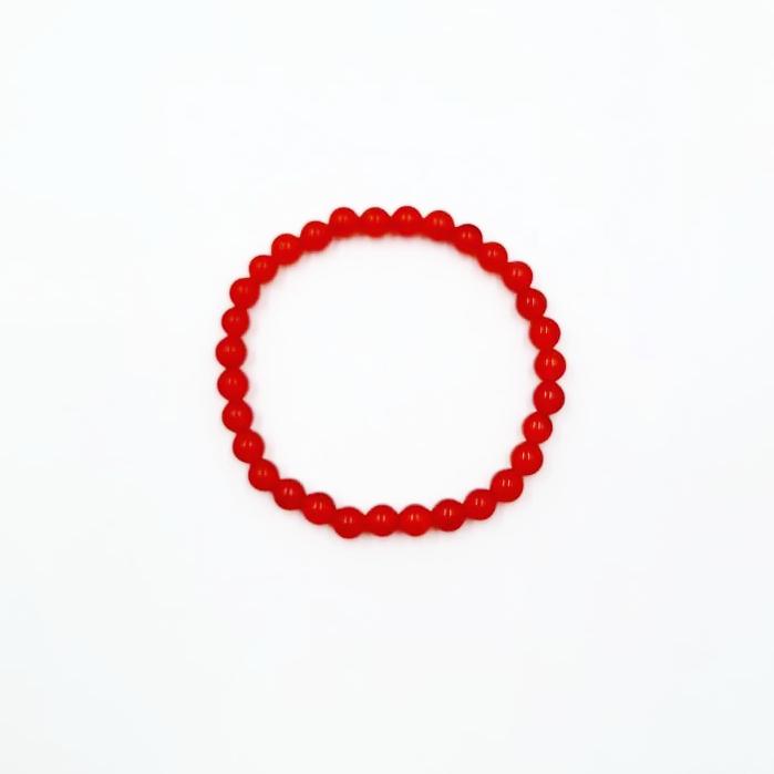Carnelian Bead Bracelet 6mm