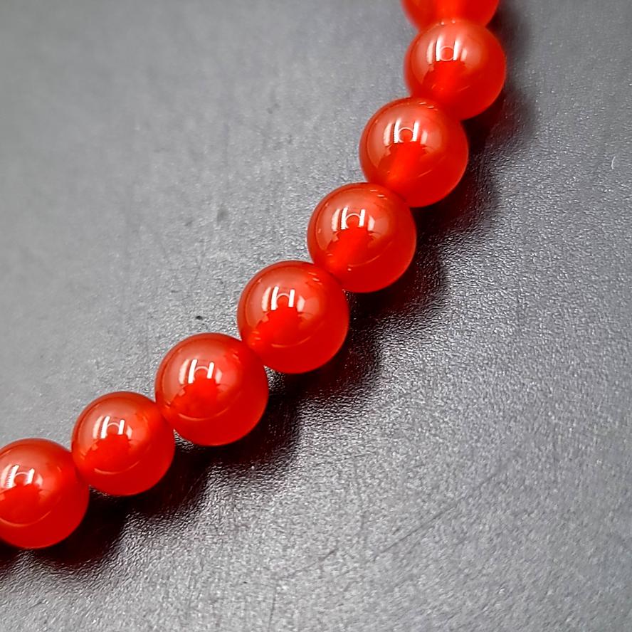 Carnelian Bead Bracelet 6mm