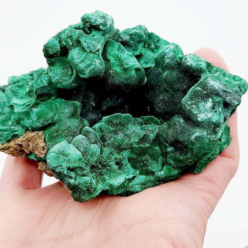 Malachite Cluster Silk Malachite Specimen Velvet  90 mm 9.3oz