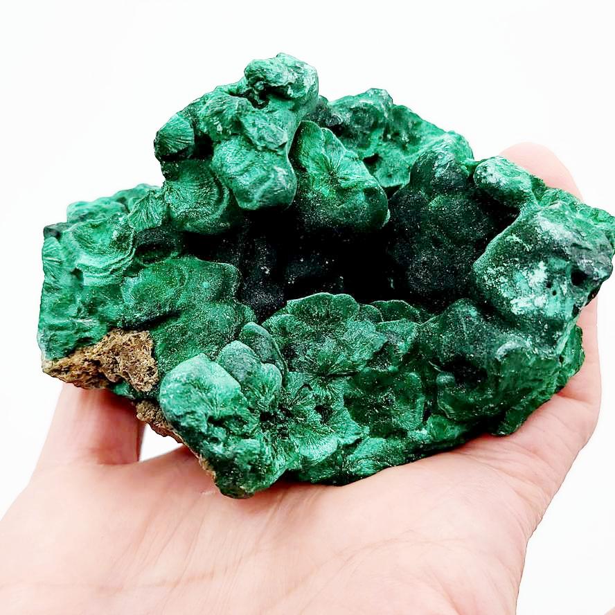 Malachite Cluster Silk Malachite Specimen Velvet  90 mm 9.3oz