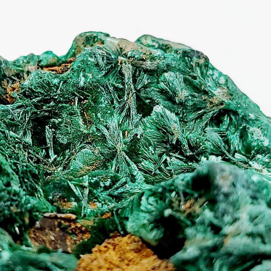 Malachite Cluster Silk Malachite Specimen Velvet  90 mm 9.3oz