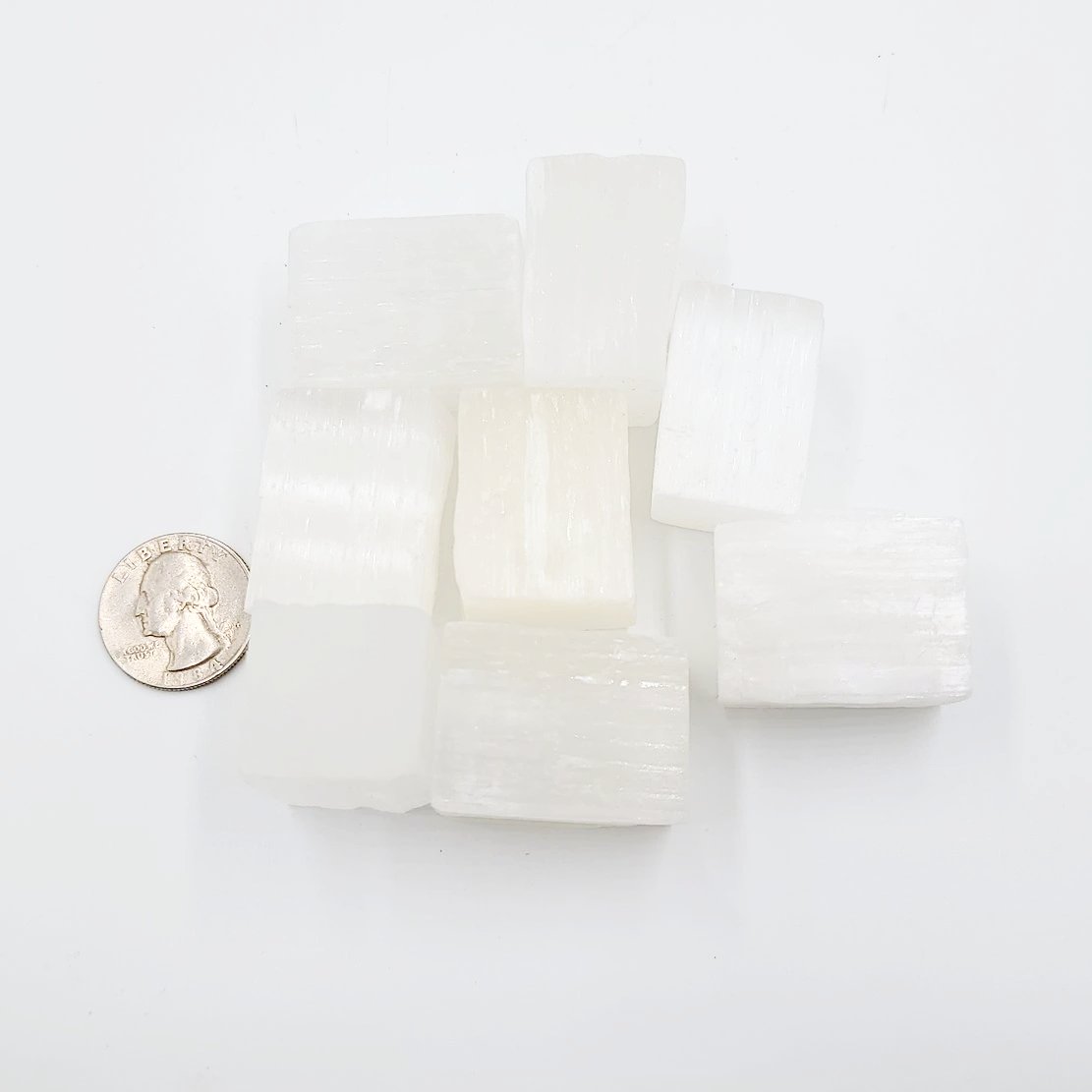 Selenite Stick Wand Rough Cube 1-1.5" 3-4cm