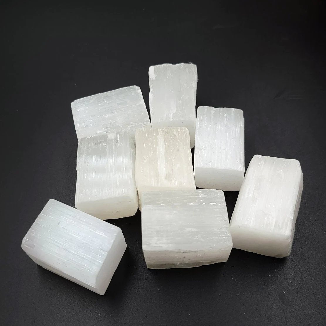 Selenite Stick Wand Rough Cube 1-1.5" 3-4cm