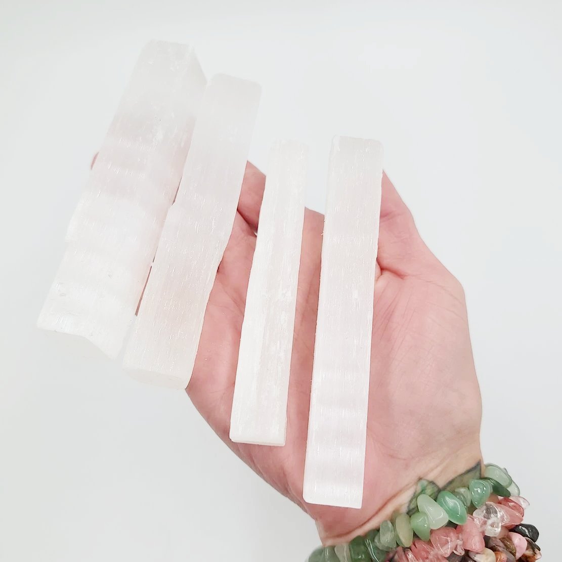 Selenite Stick Wand Rough 4" 10-11cm