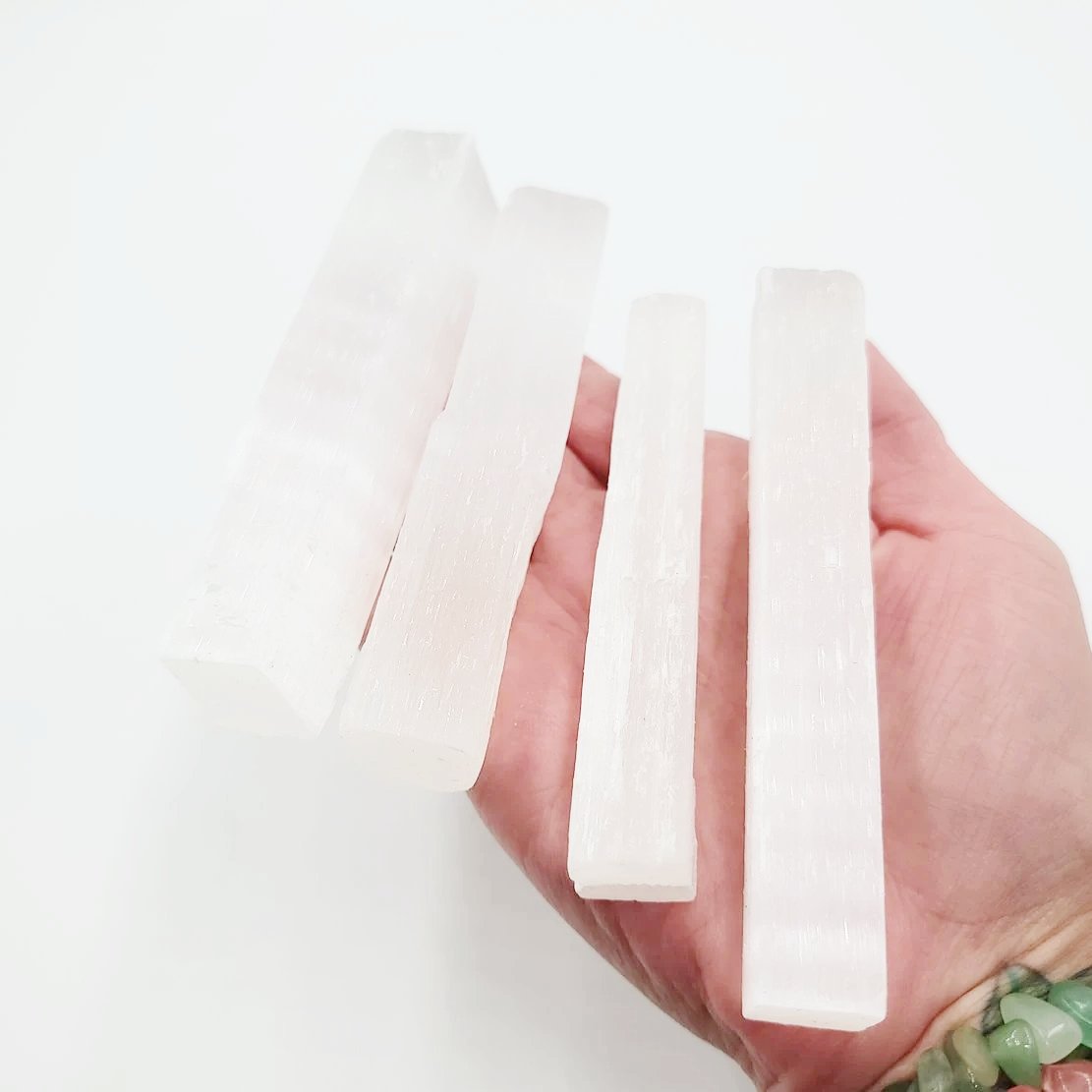 Selenite Stick Wand Rough 4" 10-11cm