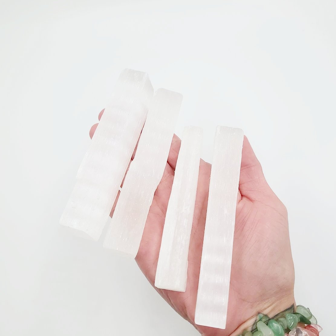 Selenite Stick Wand Rough 4" 10-11cm
