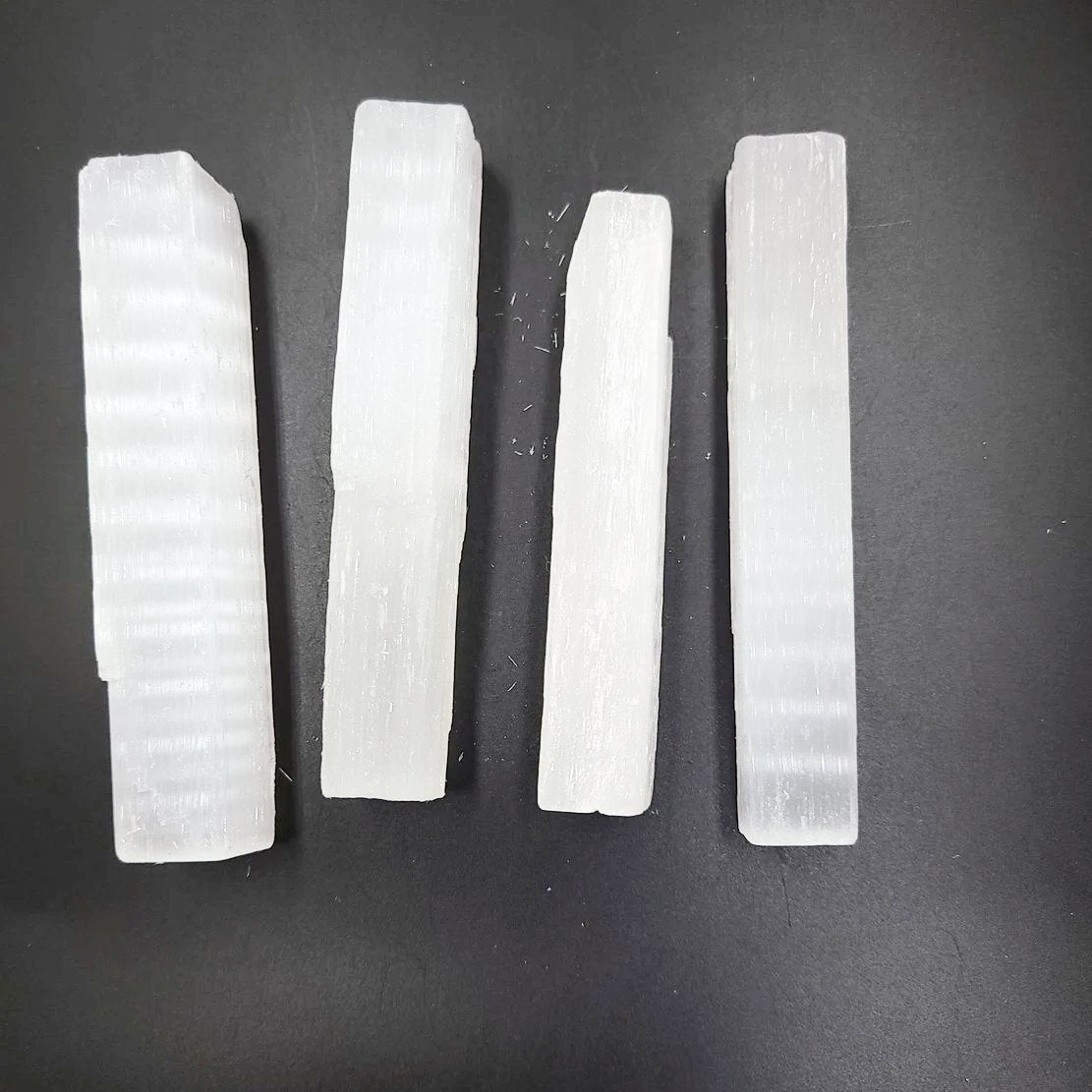Selenite Stick Wand Rough 4" 10-11cm