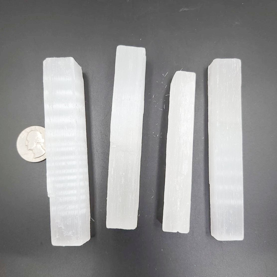 Selenite Stick Wand Rough 4" 10-11cm
