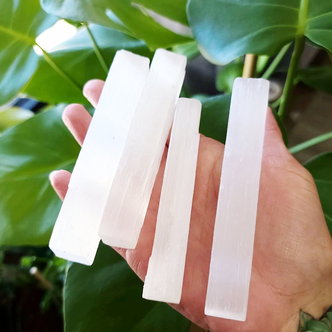Selenite Stick Wand Rough 4" 10-11cm