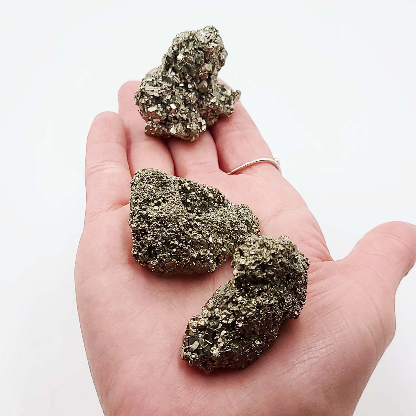 Pyrite Rough Cut Base Specimen Geode Stand "Small" - Elevated Metaphysical