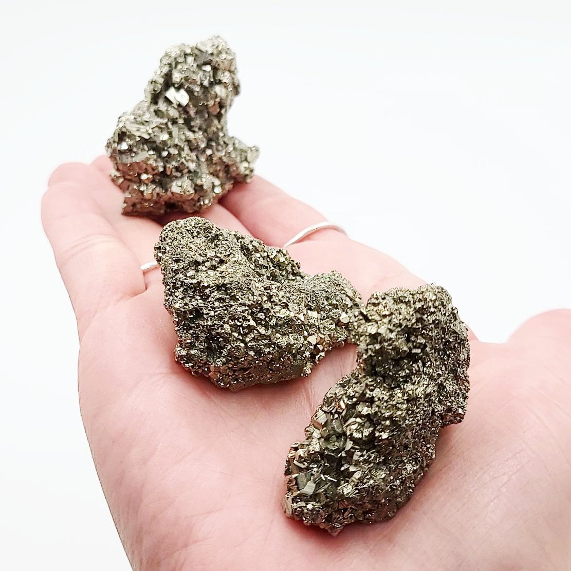 Pyrite Rough Cut Base Specimen Geode Stand "Small" - Elevated Metaphysical
