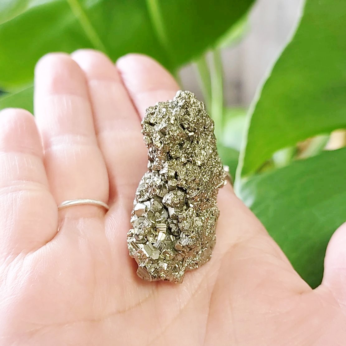 Pyrite Rough Cut Base Specimen Geode Stand "Small" - Elevated Metaphysical