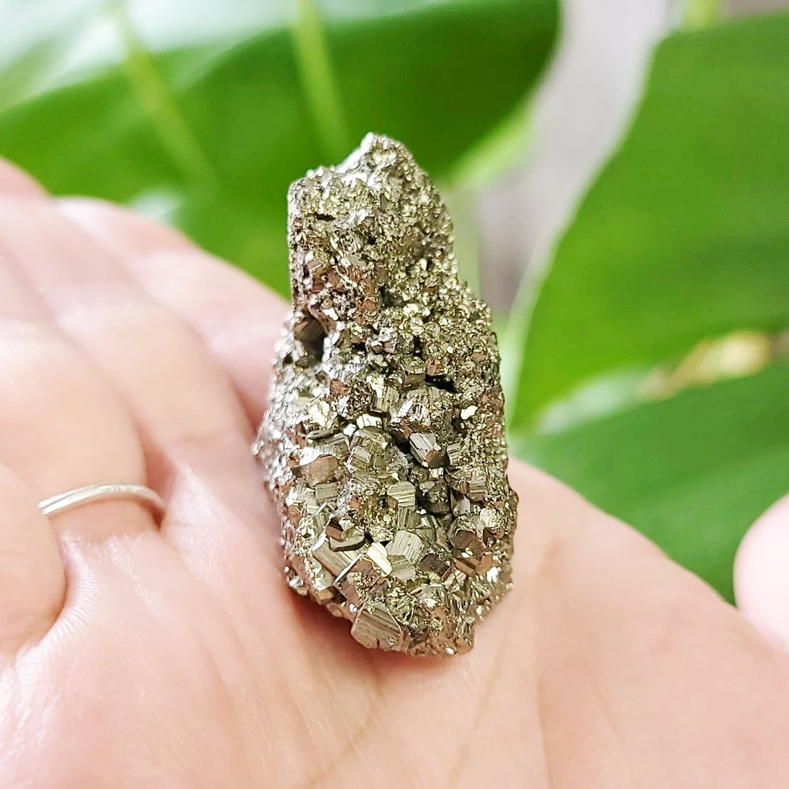 Pyrite Rough Cut Base Specimen Geode Stand "Small" - Elevated Metaphysical