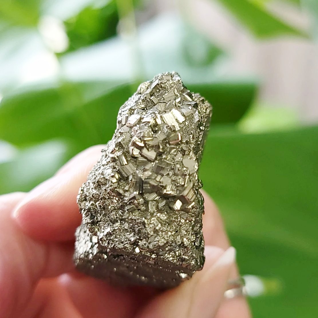 Pyrite Rough Cut Base Specimen Geode Stand "Small" - Elevated Metaphysical