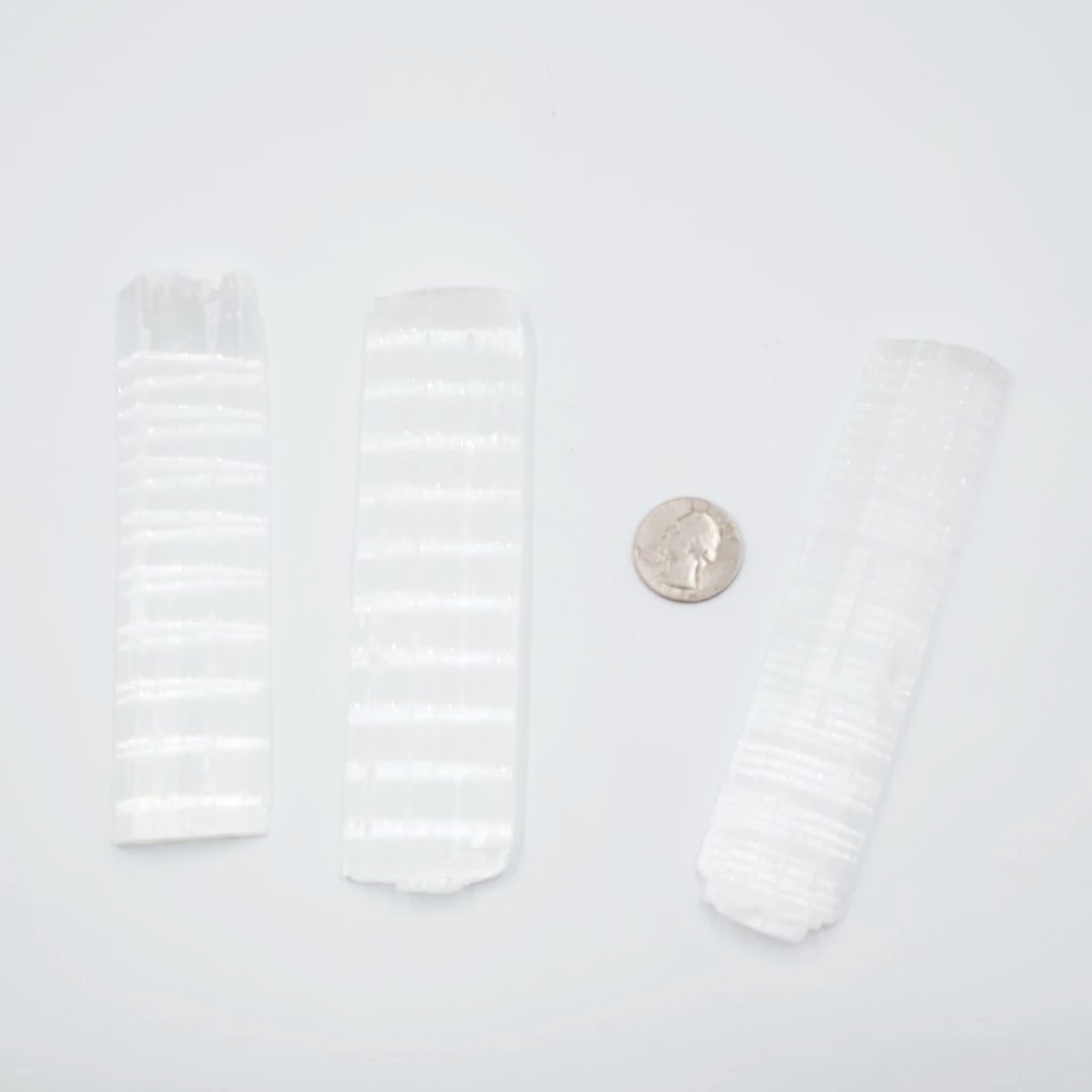 Selenite Plate Stick Rough 5.5" 14cm 50-100g - Elevated Metaphysical