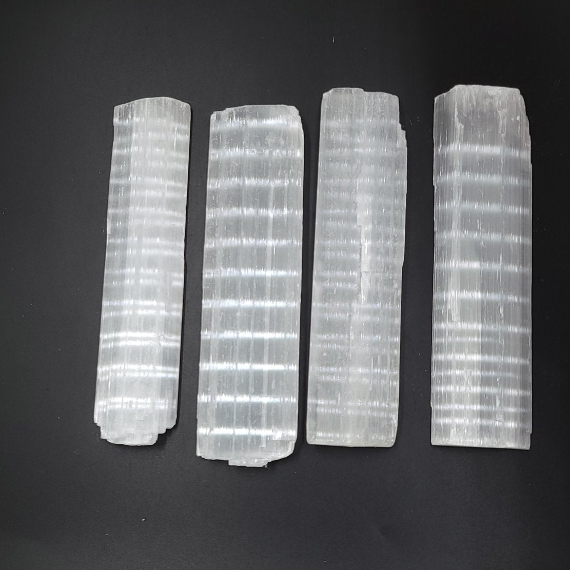 Selenite Plate Stick Rough 5.5" 14cm 50-100g - Elevated Metaphysical