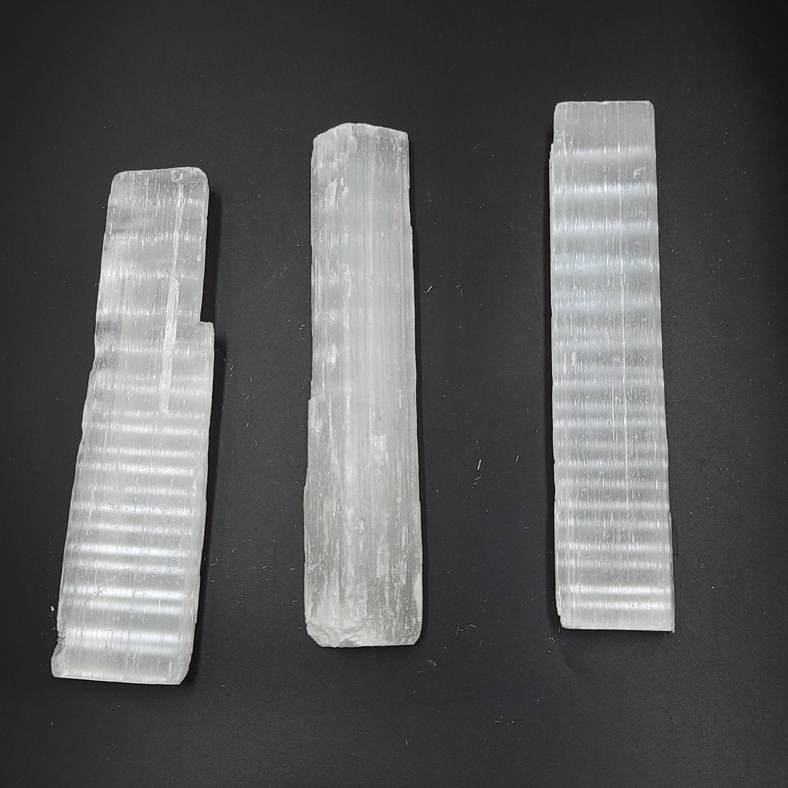 Selenite Plate Stick Rough 5.5" 14cm 100-200g - Elevated Metaphysical