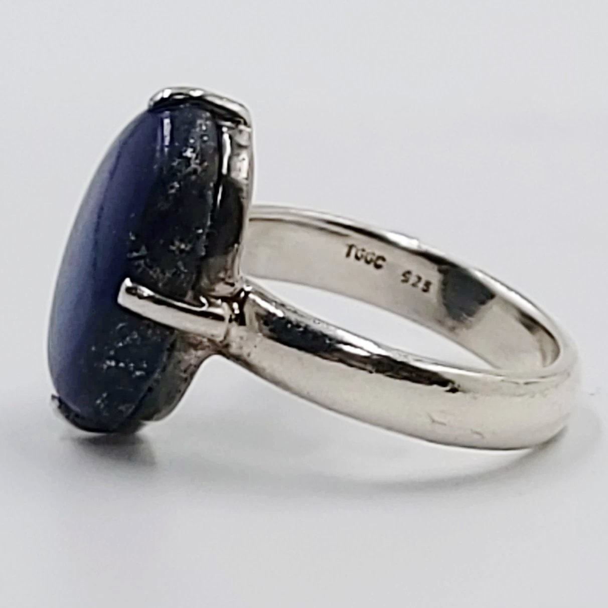 Lapis Lazuli Ring 10 ct Sterling Silver Ring - Elevated Metaphysical