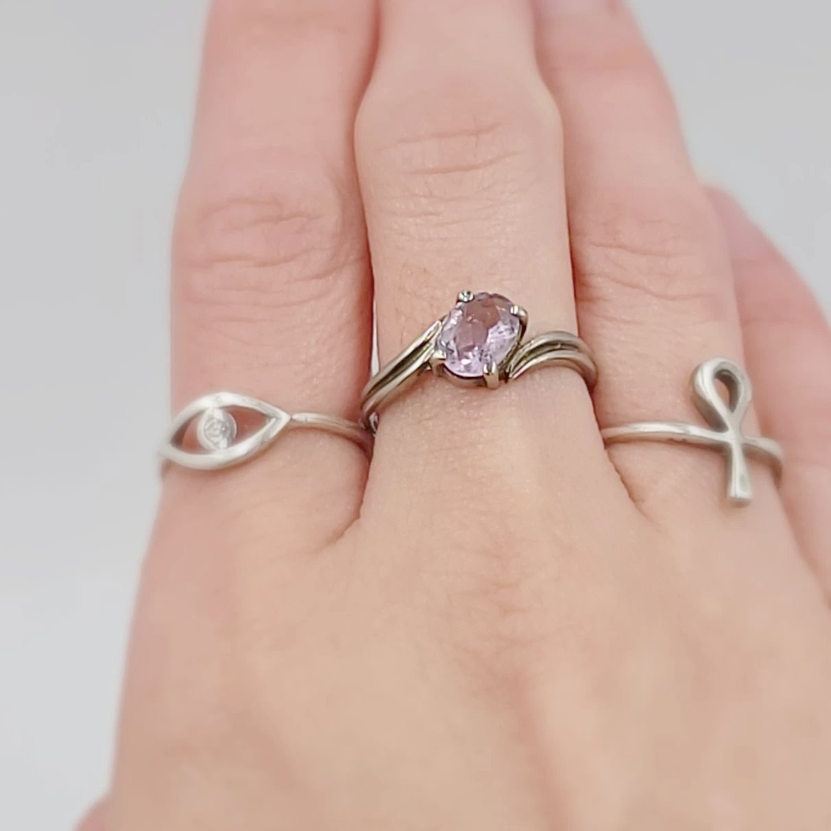 Amethyst Ring 1.5 ct Sterling Silver Band - Elevated Metaphysical
