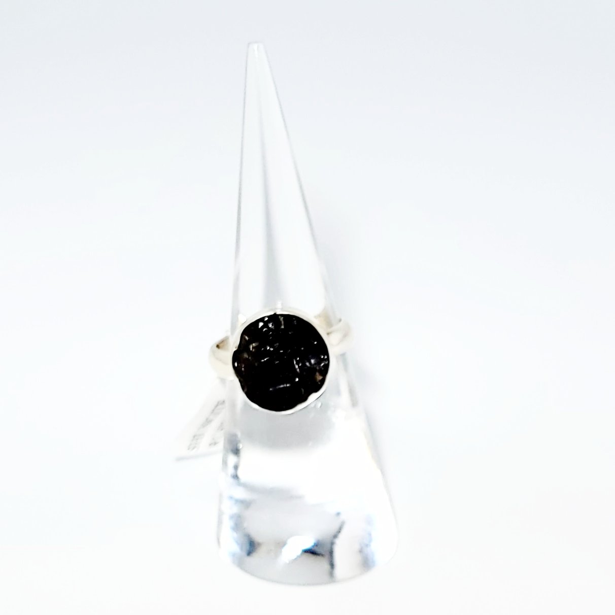 Shungite Ring Sterling Silver Rough Stone - Elevated Metaphysical