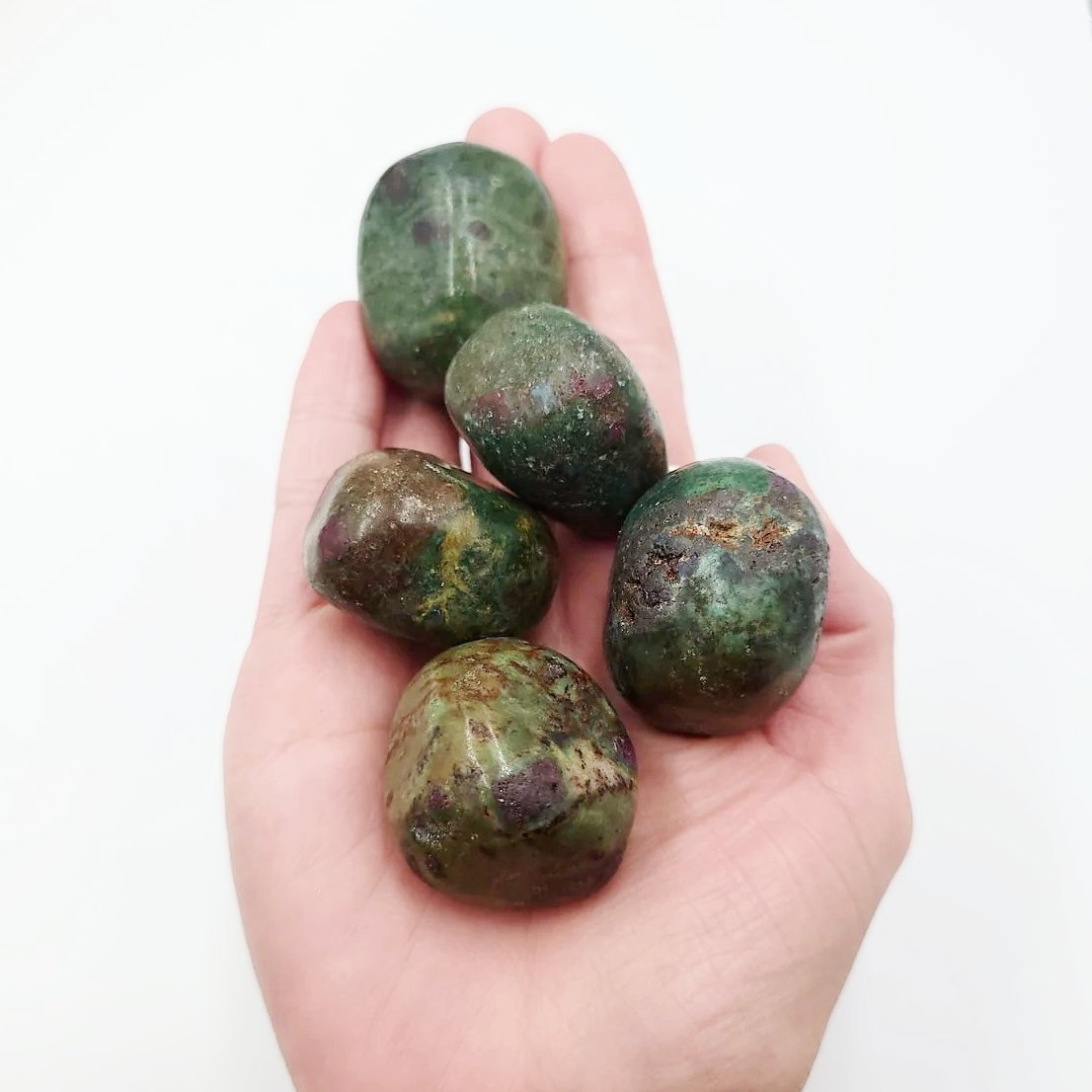 Ruby Fuchsite Kyanite Tumbled Stone - Elevated Metaphysical
