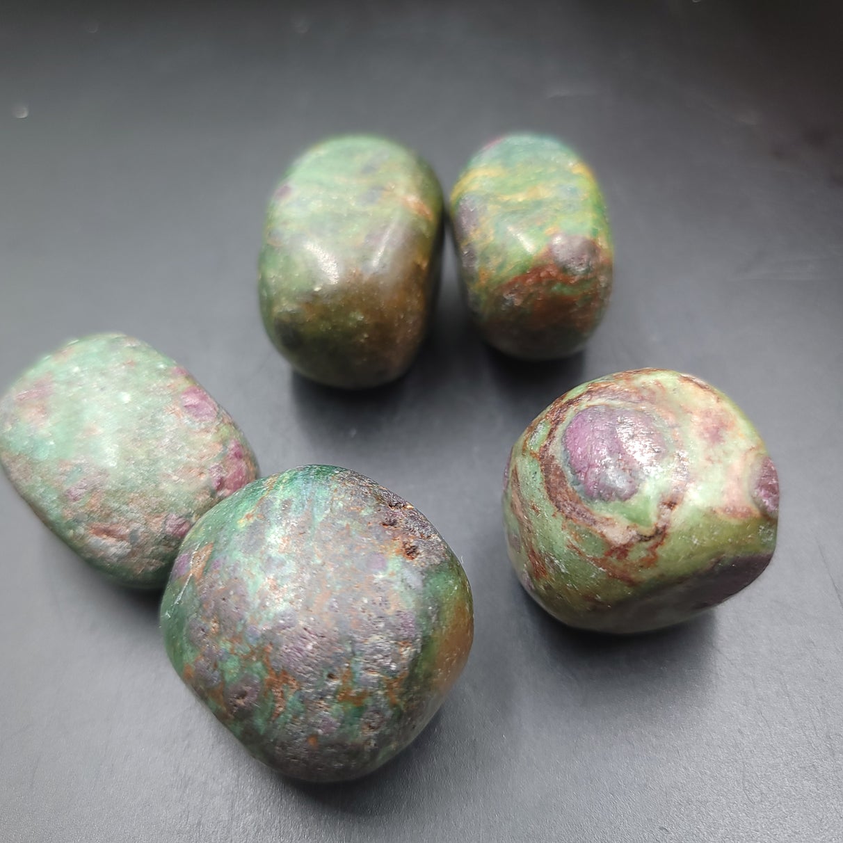 Ruby Fuchsite Kyanite Tumbled Stone - Elevated Metaphysical