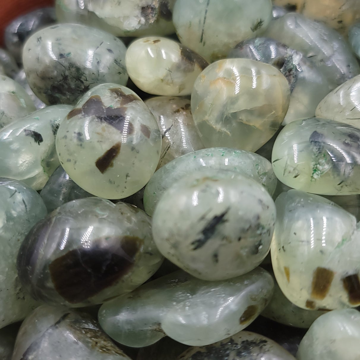 Prehnite Tumbled Stone - Elevated Metaphysical
