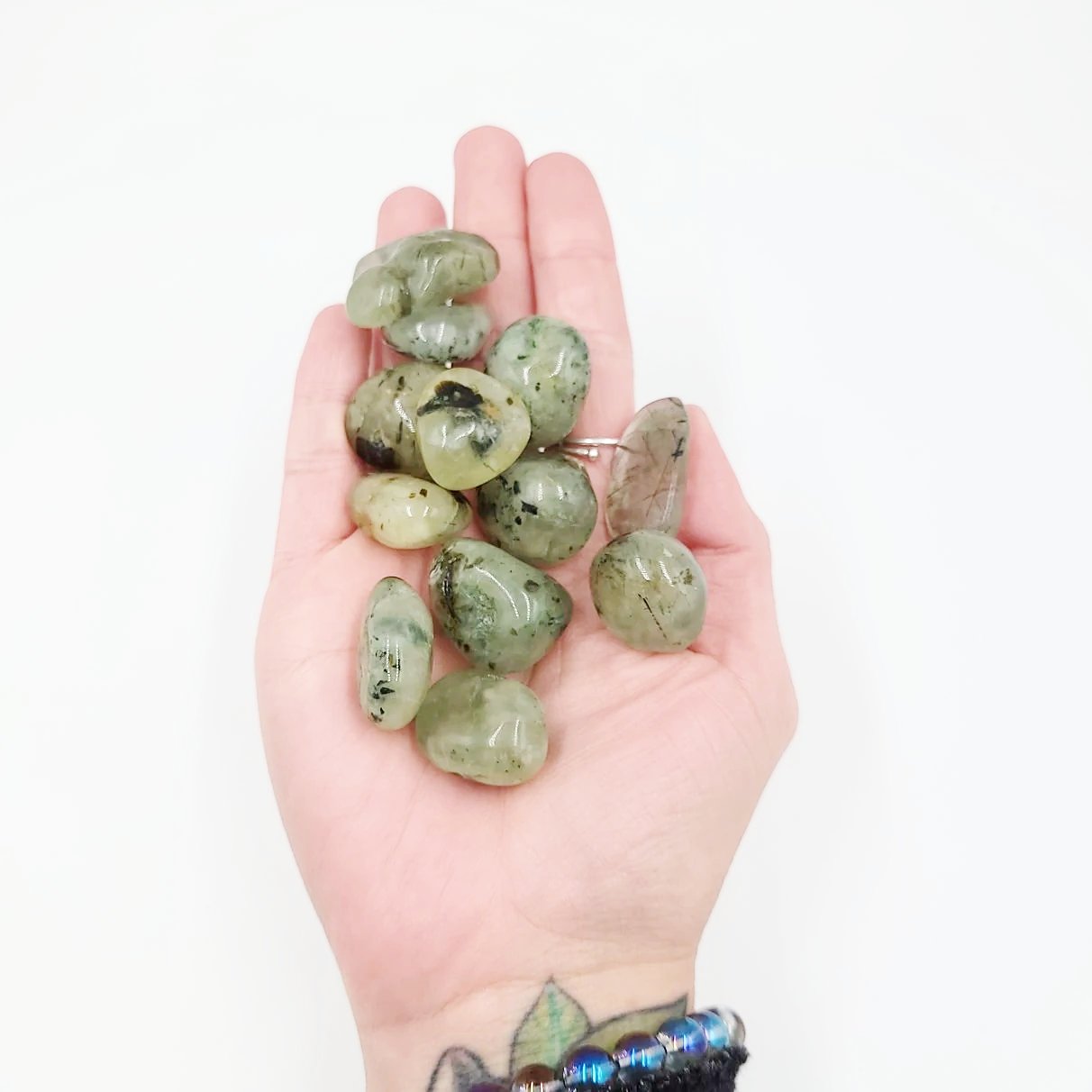 Prehnite Tumbled Stone - Elevated Metaphysical
