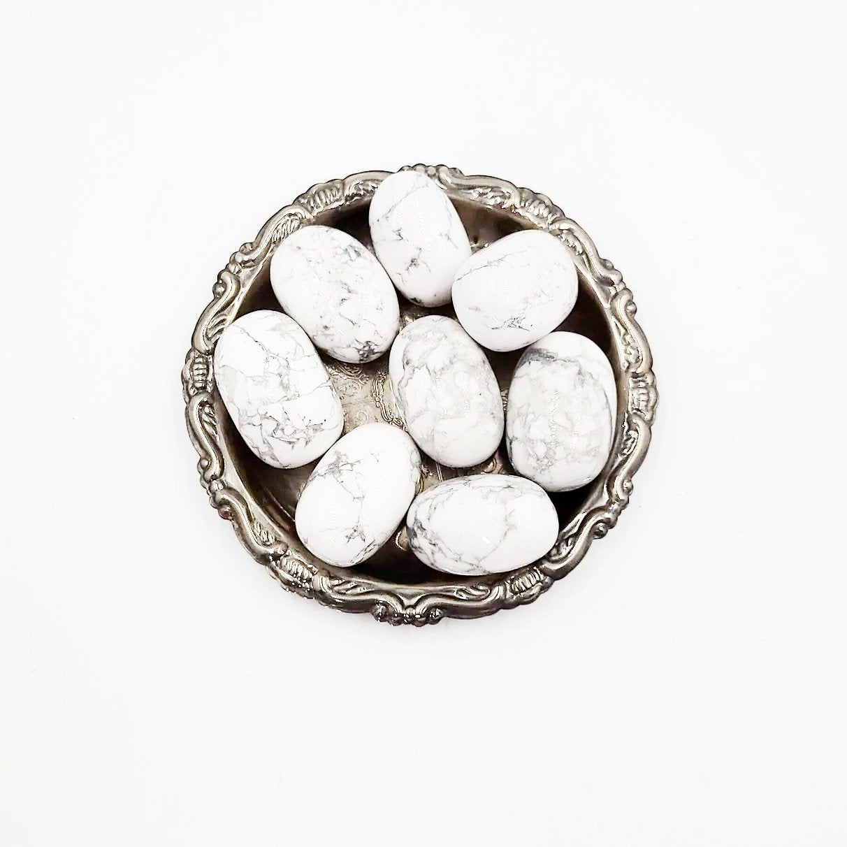Howlite Tumbled Stone HQ - Elevated Metaphysical