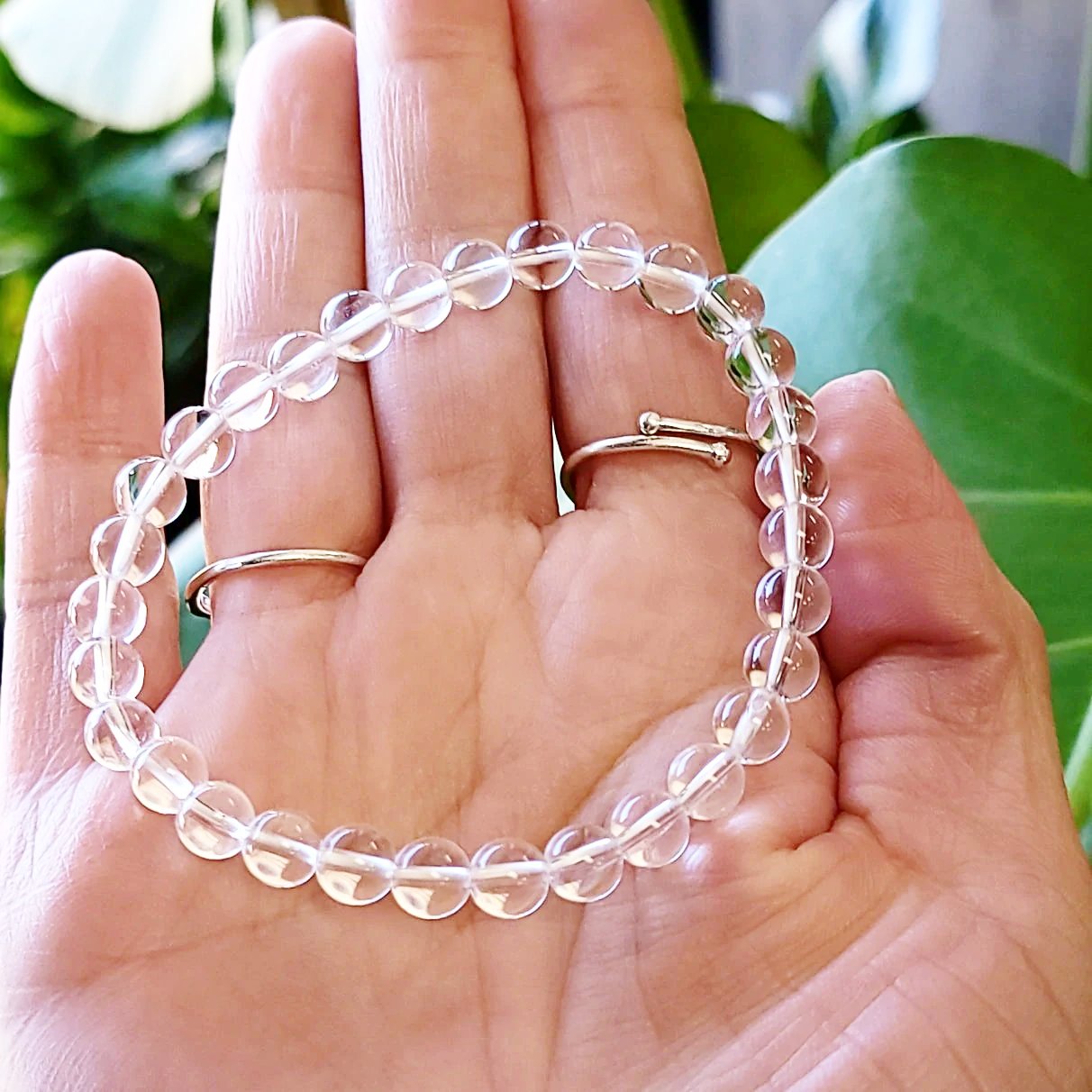 Clear Quartz Bead Bracelet 6mm - Elevated Metaphysical