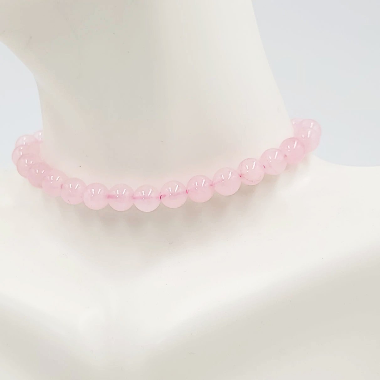 Rose Quartz Bead Bracelet 6mm