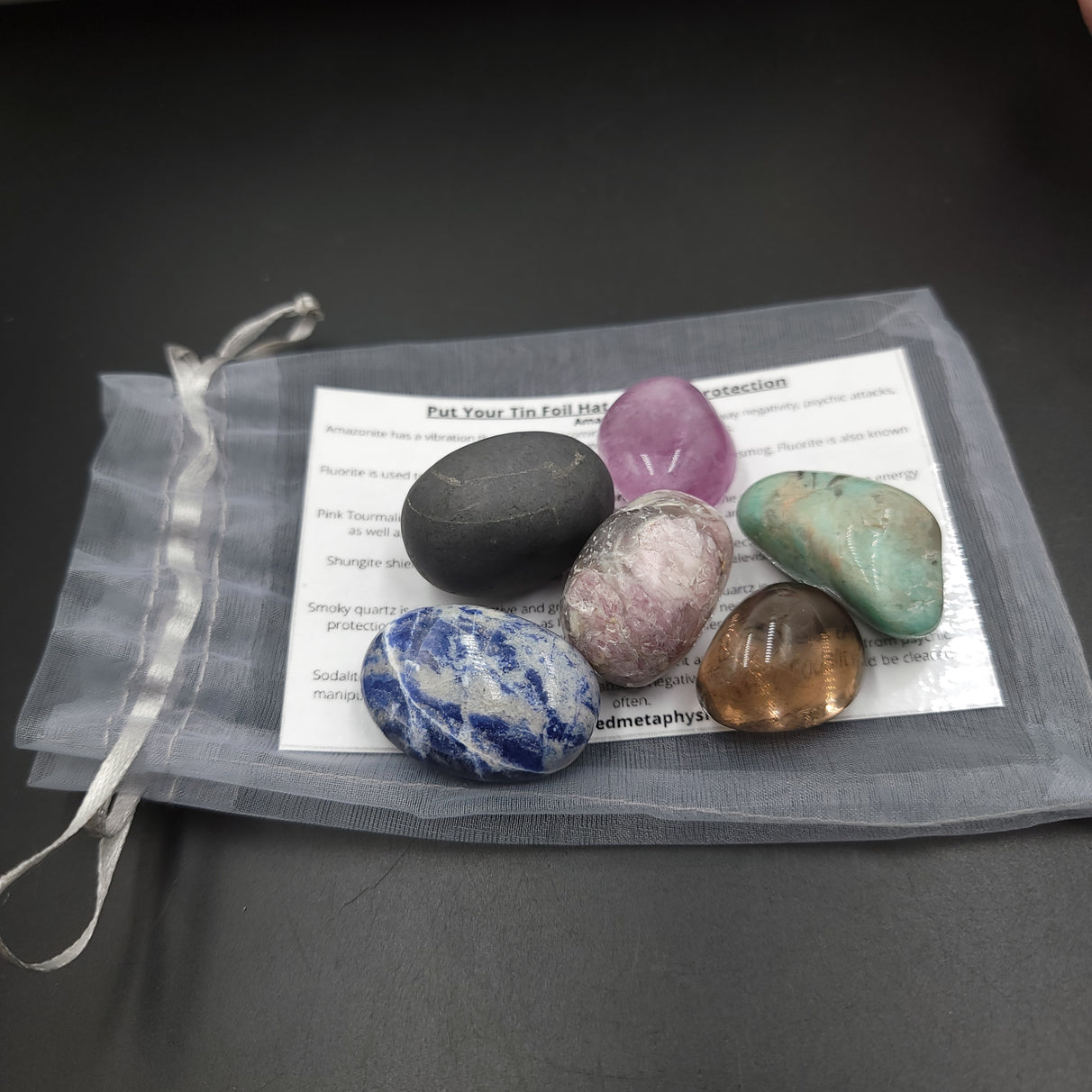 Tin Foil Hat - EMF Protection Stone Set - Elevated Metaphysical