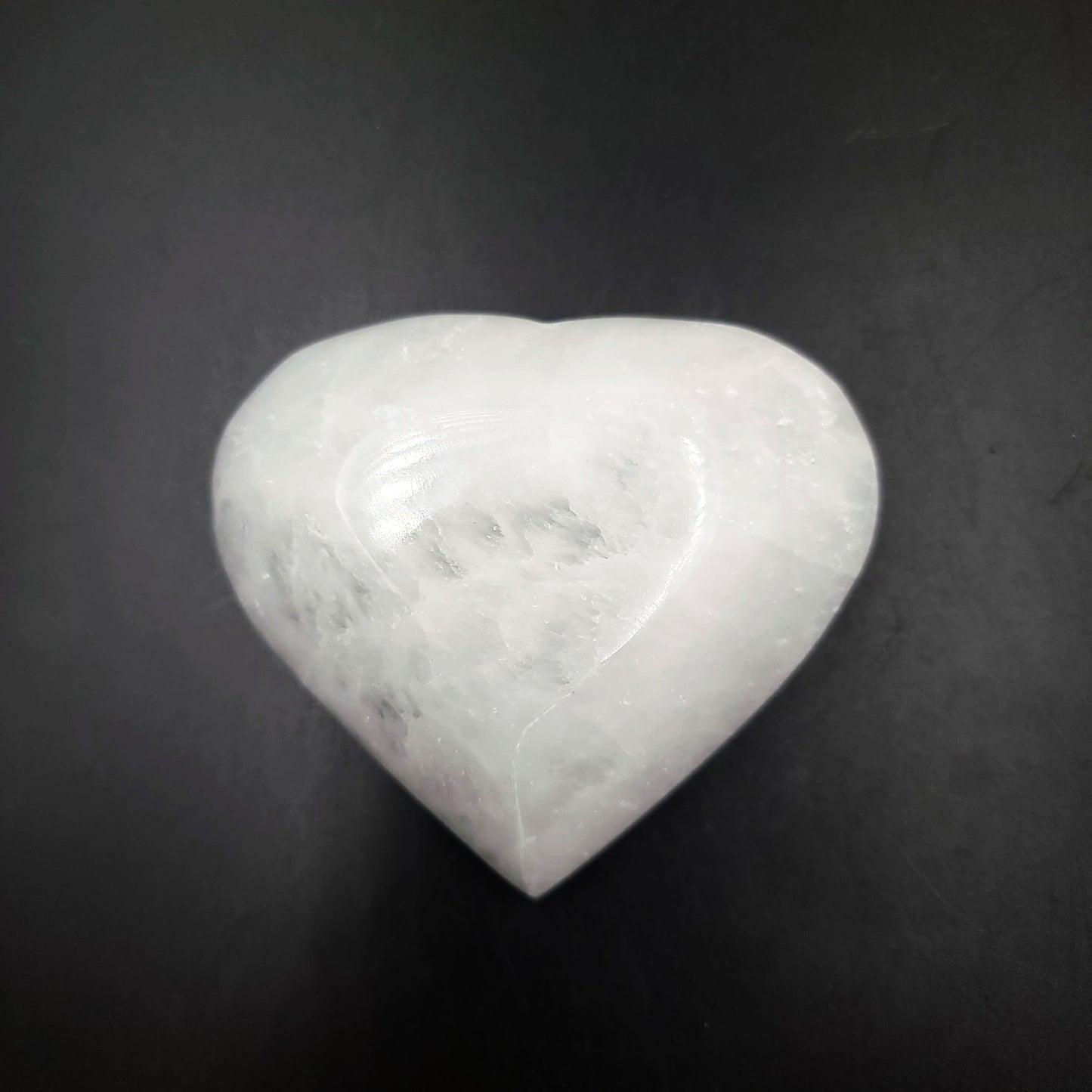 Selenite Heart Bowl Round 3" 8cm Cleansing Charging Tray - Elevated Metaphysical