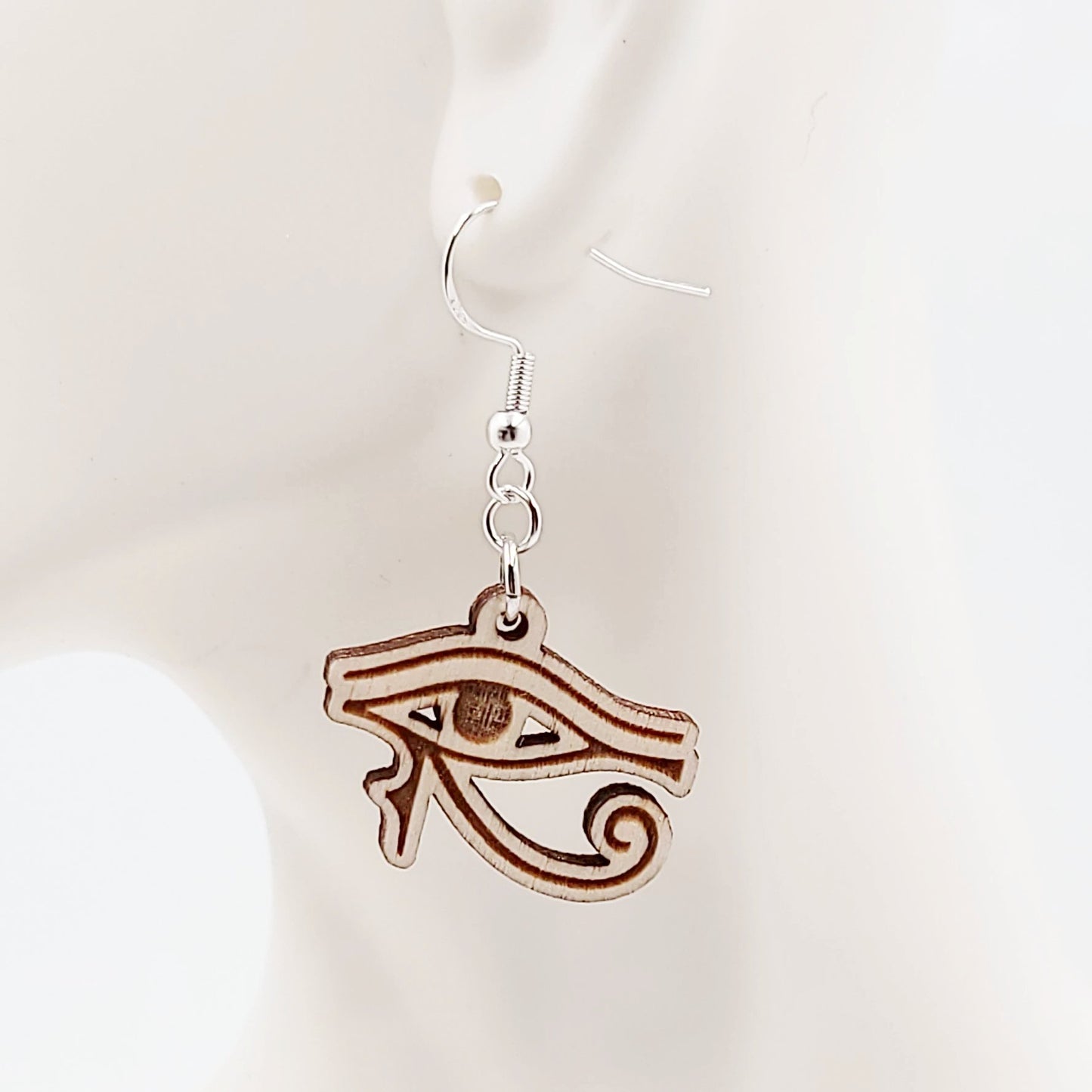 Eye of Horus Earrings Sterling Silver Dangle - Elevated Metaphysical