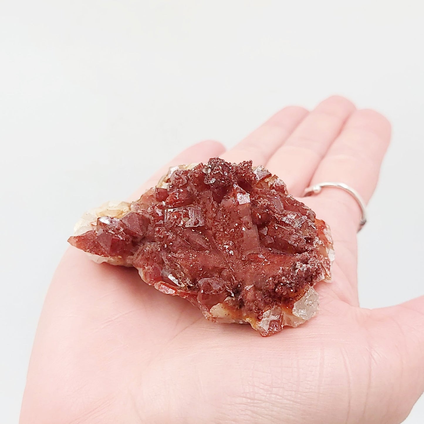 Red Quartz Cluster Rough Stone Specimen - Elevated Metaphysical